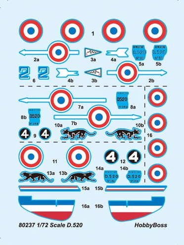 D.520 Fighter - Easy Assembly - HOBBY BOSS 1/72