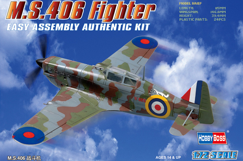 M.S.406 Fighter - Easy Assembly - HOBBY BOSS 1/72