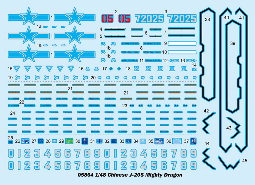 Chinese J-20S Mighty Dragon - TRUMPETER 1/48