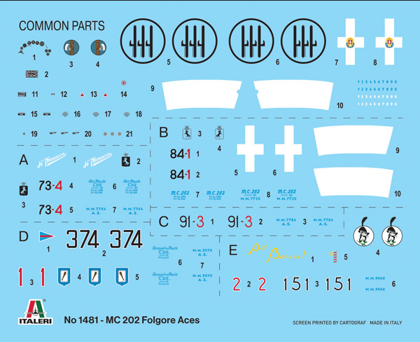 Macchi MC.202 Folgore (5 versions) - WWII Aces - ITALERI 1/72