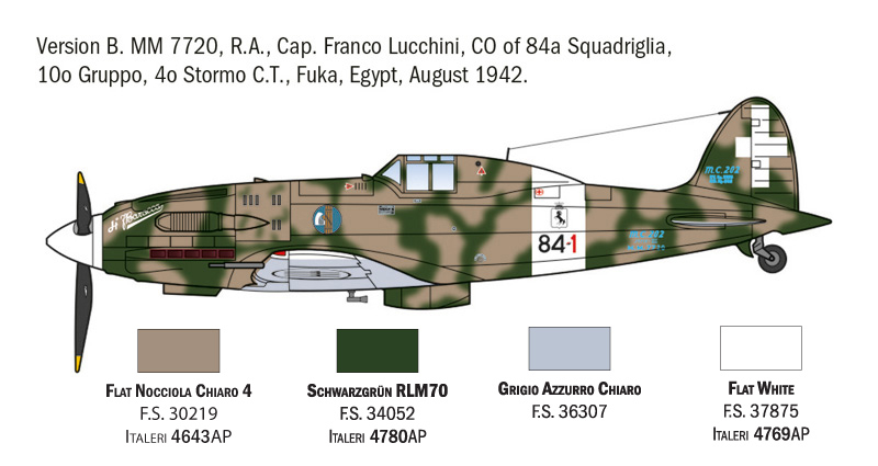Macchi MC.202 Folgore (5 versions) - WWII Aces - ITALERI 1/72