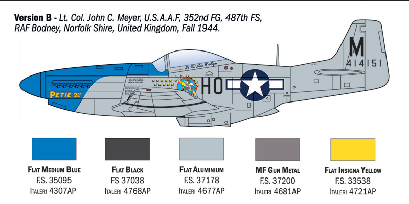 North American P-51 D Mustang - WWII Aces - ITALERI 1/72