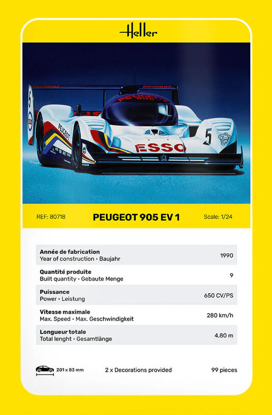 Peugeot 905 EV 1 - HELLER 1/24