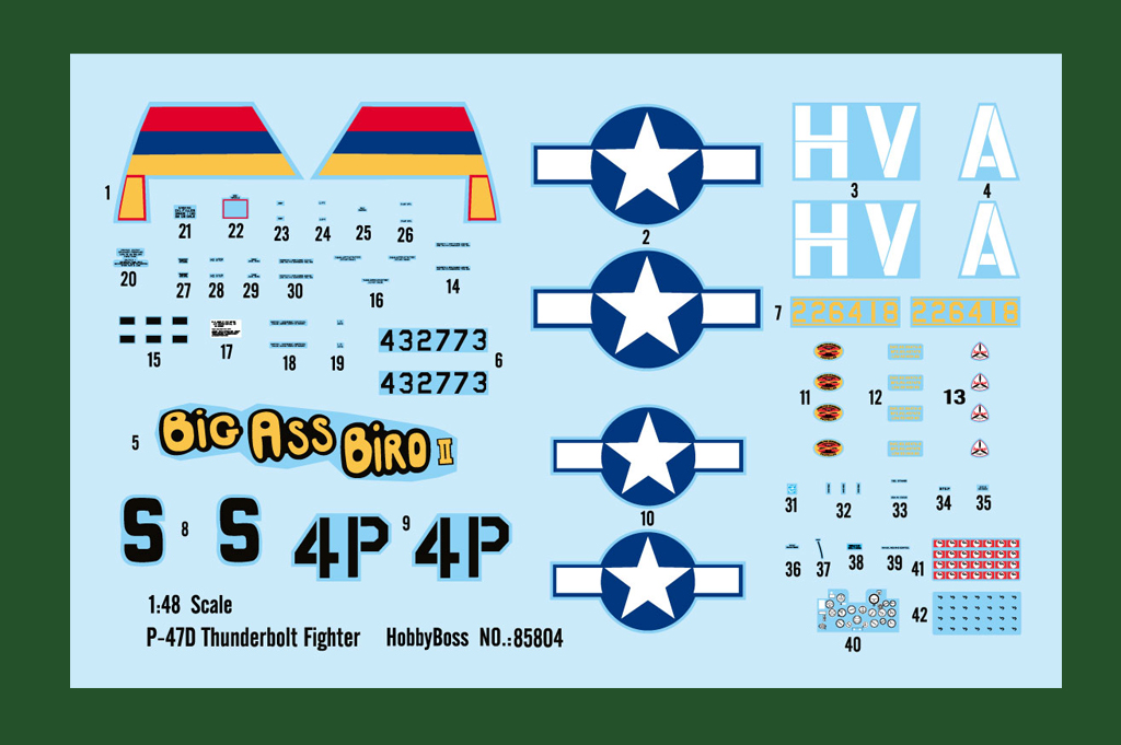 P-47D Thunderbolt Fighter [Easy Assembly Kit] - HOBBY BOSS 1/48