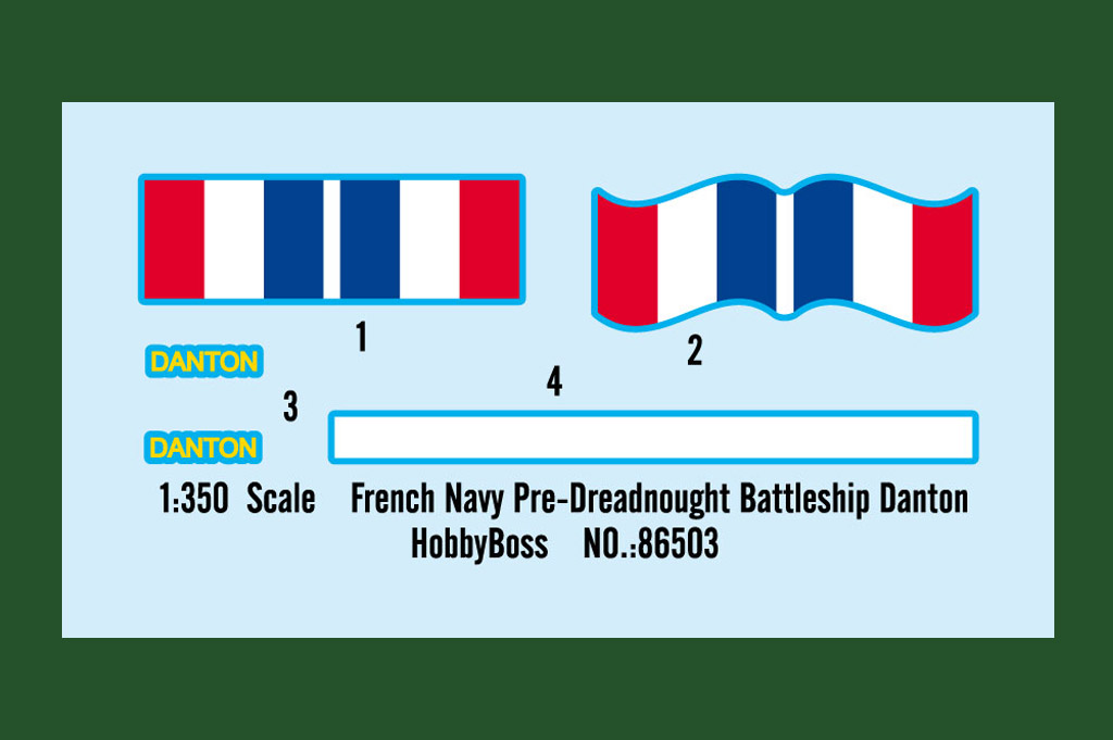 French Navy Pre-Dreadnought Battleship Danton - HOBBY BOSS 1/350