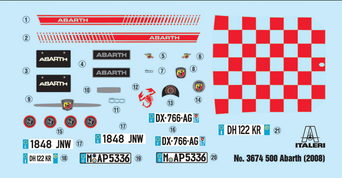 Fiat 500 Abarth 2008 - ITALERI 1/24