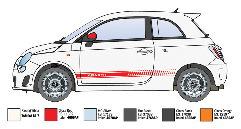 Fiat 500 Abarth 2008 - ITALERI 1/24