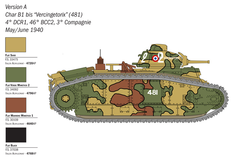 Char B1 Bis - ITALERI 1/56