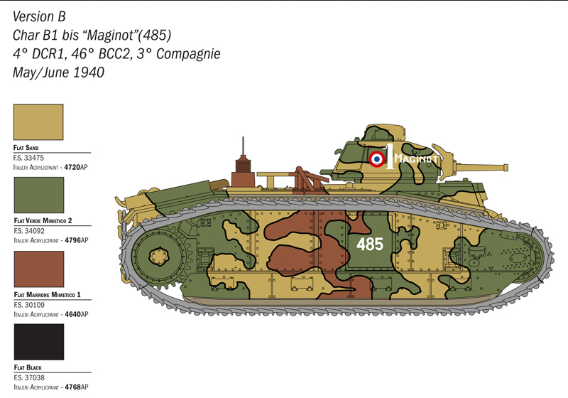 Char B1 Bis - ITALERI 1/56