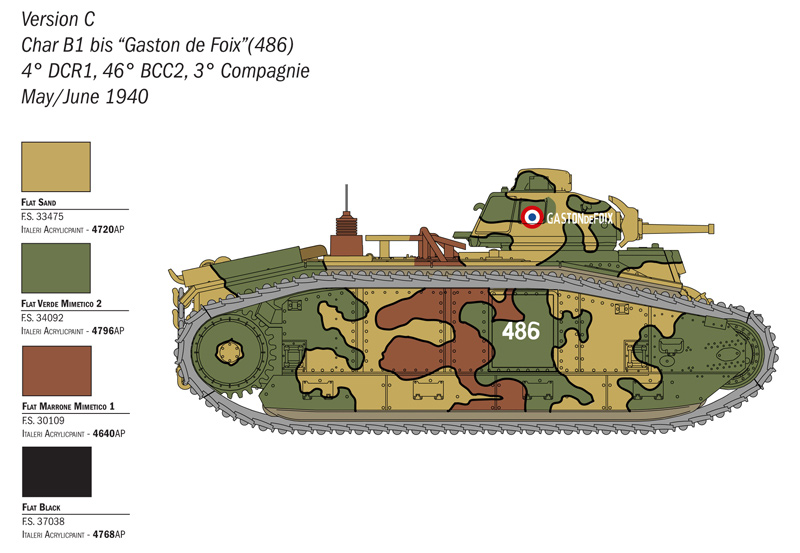 Char B1 Bis - ITALERI 1/56
