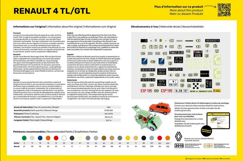 Renault 4 TL/GTL [Starter Kit] - HELLER 1/24