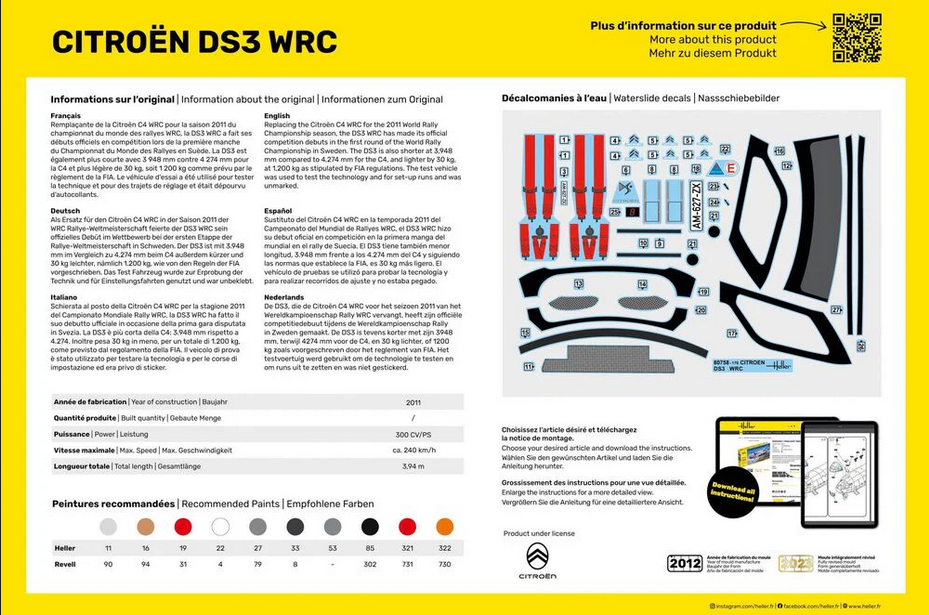 Citroen DS3 WRC [Starter Kit] - HELLER 1/24