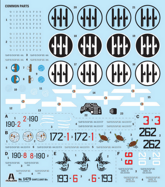 Cant Z.1007bis Alcione (single or twin-finned version) - ITALERI 1/72
