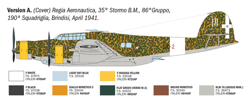 Cant Z.1007bis Alcione (single or twin-finned version) - ITALERI 1/72