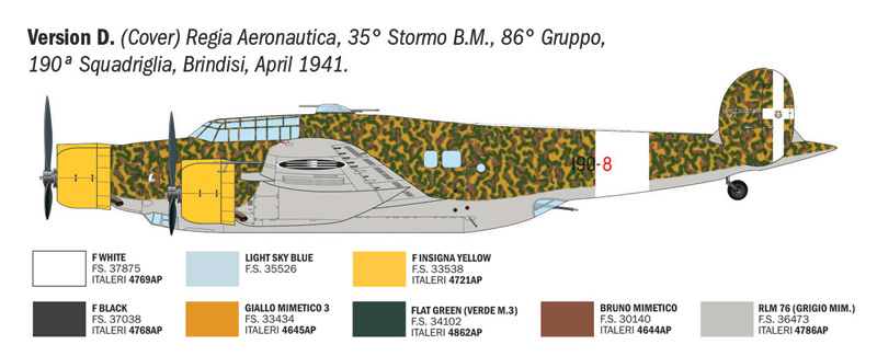 Cant Z.1007bis Alcione (single or twin-finned version) - ITALERI 1/72