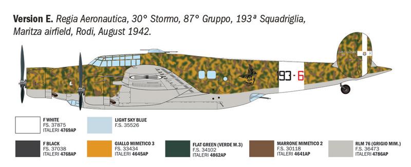 Cant Z.1007bis Alcione (single or twin-finned version) - ITALERI 1/72