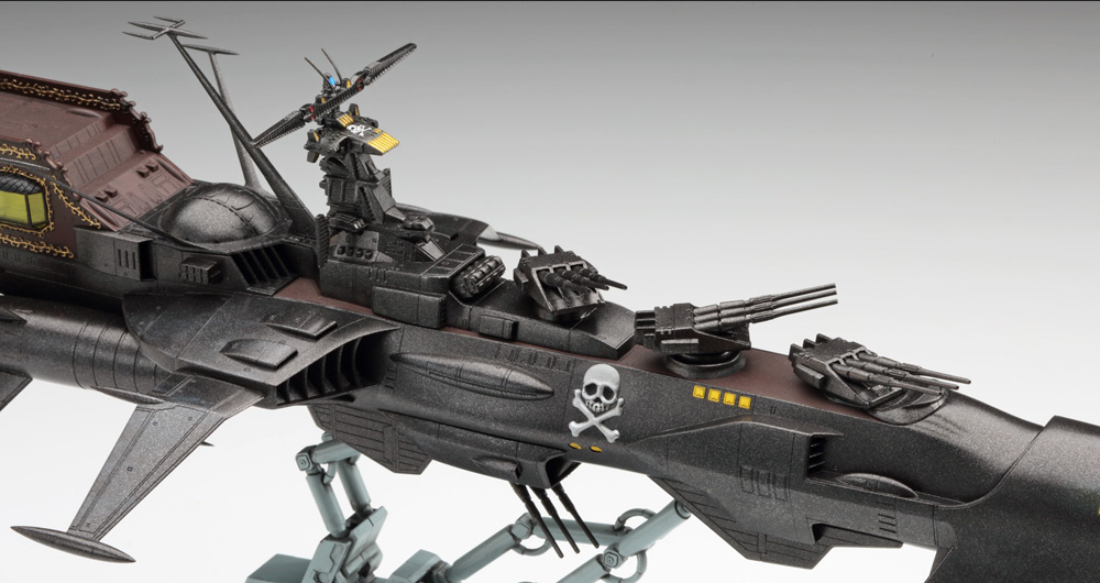 Space Pirate Battleship "Arcadia" 3rd Ship (Variant) Attack Enhanced Type (w/Acrylic Stand) - Captain Harlock - HASEGAWA 1/1500