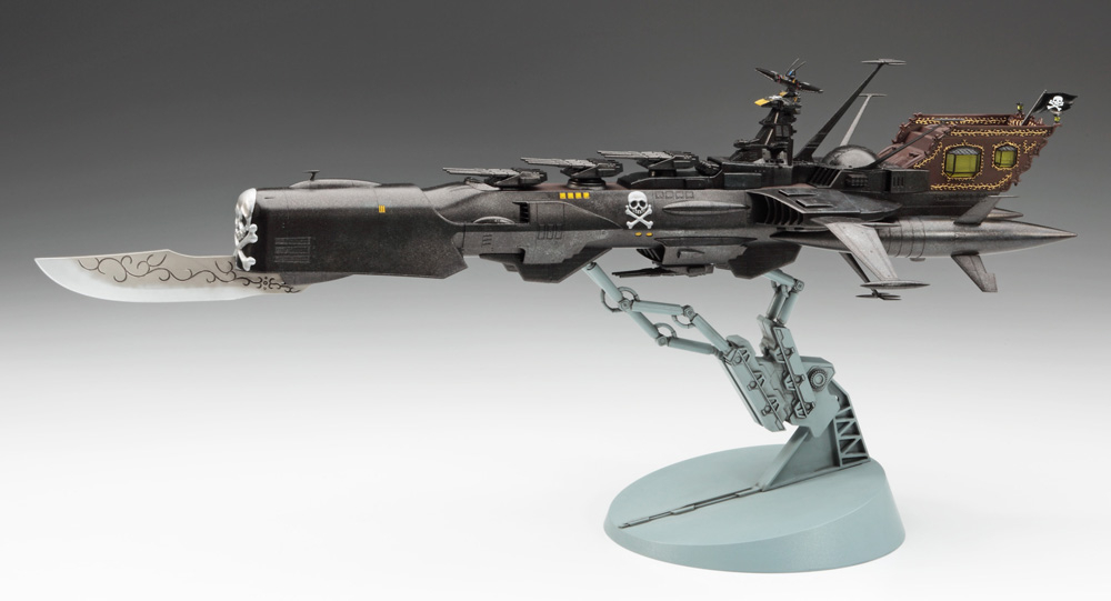 Space Pirate Battleship "Arcadia" 3rd Ship (Variant) Attack Enhanced Type (w/Acrylic Stand) - Captain Harlock - HASEGAWA 1/1500