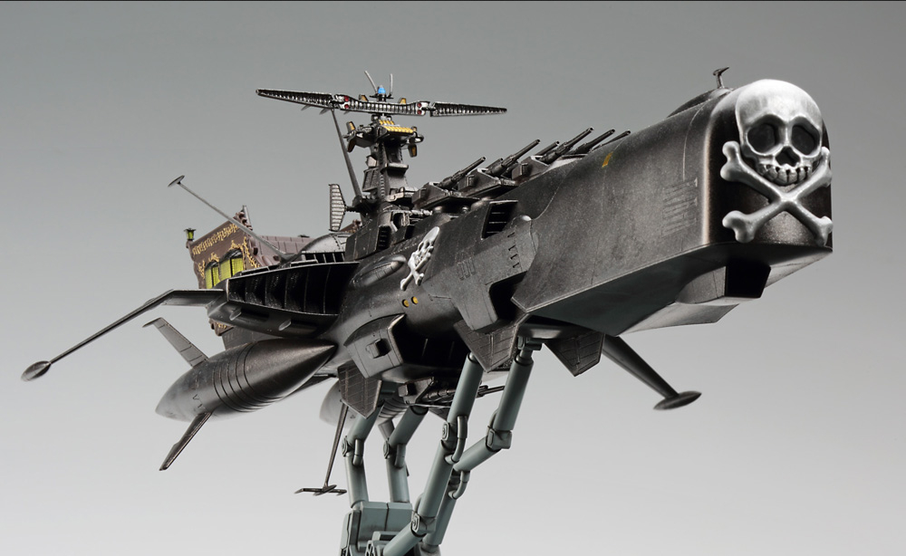Space Pirate Battleship "Arcadia" 3rd Ship (Variant) Attack Enhanced Type (w/Acrylic Stand) - Captain Harlock - HASEGAWA 1/1500
