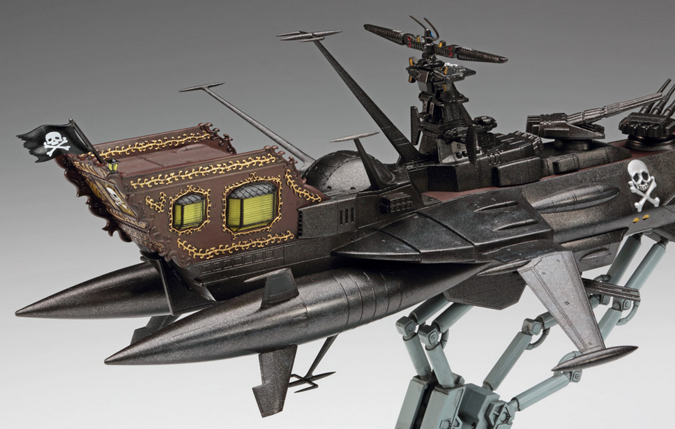 Space Pirate Battleship "Arcadia" 3rd Ship (Variant) Attack Enhanced Type (w/Acrylic Stand) - Captain Harlock - HASEGAWA 1/1500