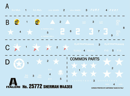 M4A3E8 Sherman Fury - ITALERI 1/56