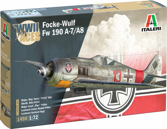 Focke-Wulf Fw 190 A-7/A8 (5 Luftwaffe Aces decos) - ITALERI 1/72