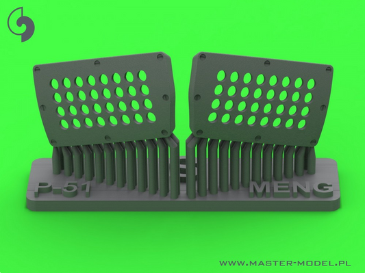 P-51 Mustang - carburator air filter cover - standard holed type (for Meng) - MASTER MODEL AM-48-192