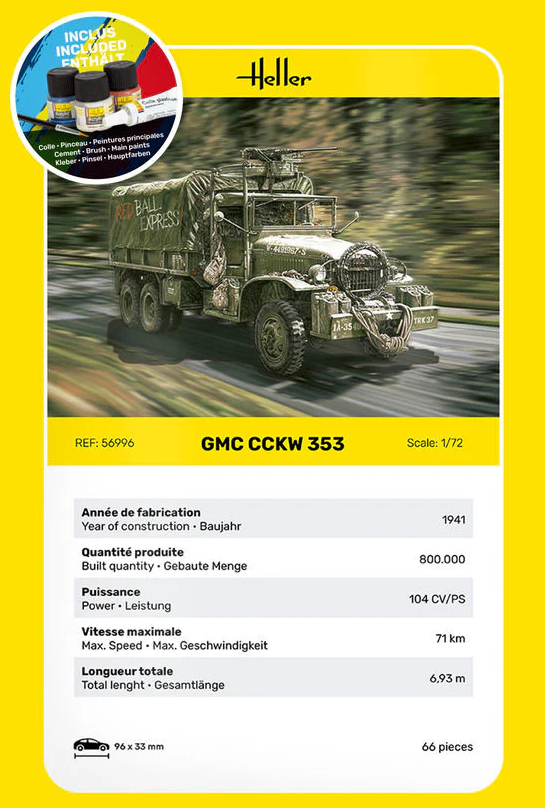 GMC CCKW 353 - Kit Complet - HELLER 1/72