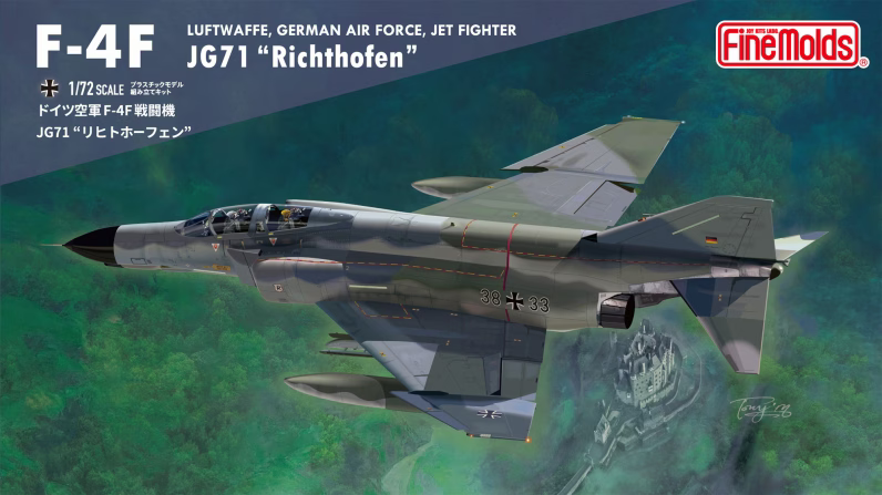 F-4F JG71 "Richthofen" - Luftwaffe, German Air Force, Jet Fighter - FINEMOLDS 1/72
