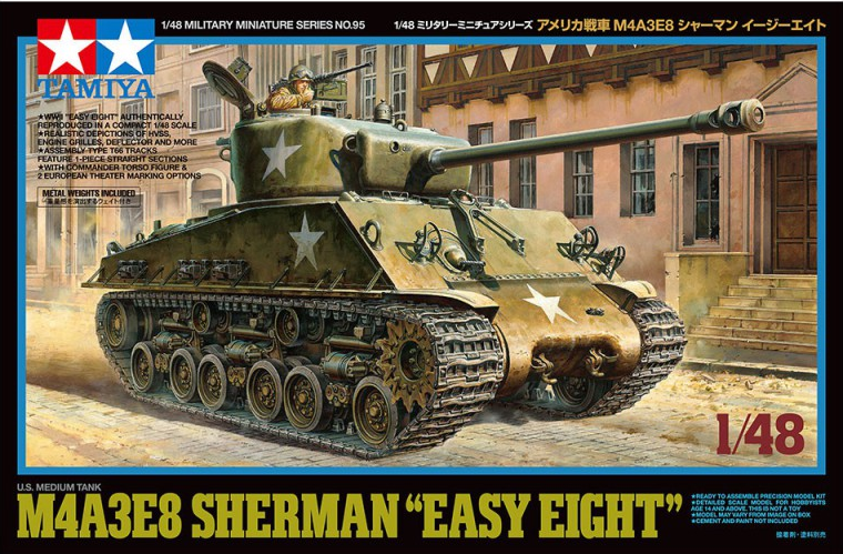 U.S. Medium Tank M4A3E8 Sherman "Easy Eight" - TAMIYA 1/48