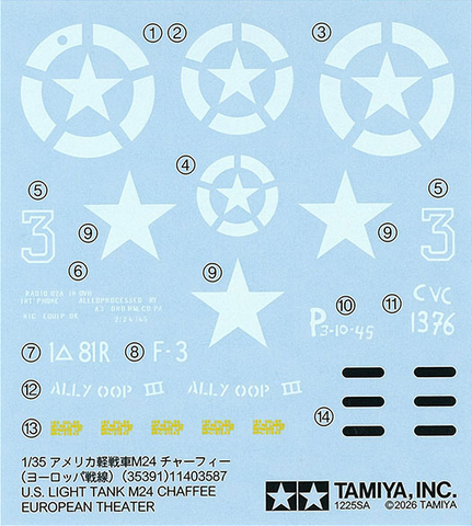 M24 Chaffee U.S. Light Tank [European Theater] - TAMIYA 1/35