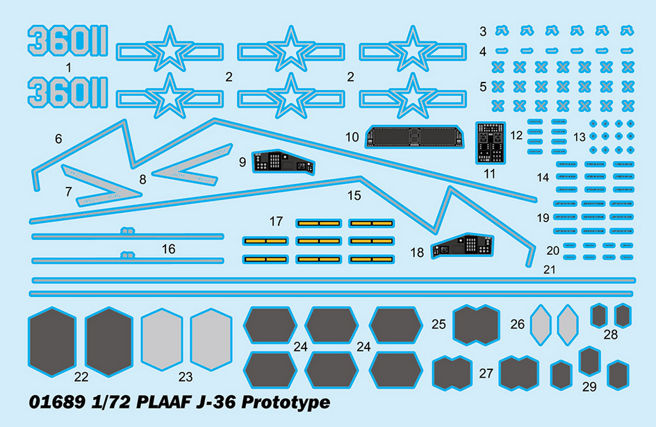 PLAAF J-36 Prototype - TRUMPETER 1/72