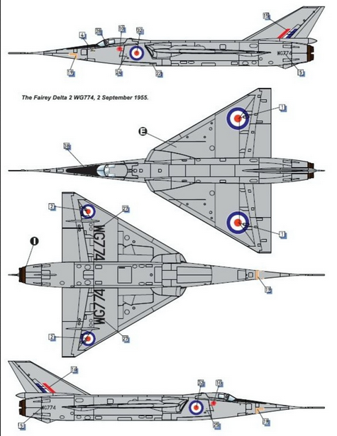 Fairey Delta 2 - British Supersonic Research Aircraft - DORA WINGS 1/48