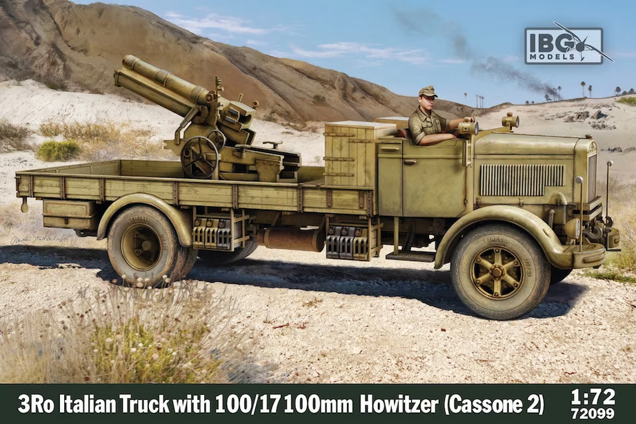 3Ro Italian Truck with 100/17 100mm Howitzer (Cassone 2) - IBG MODELS 1/72