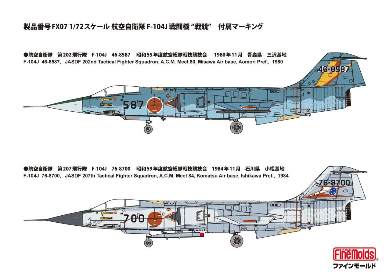 JASDF F-104J Jet Fighter "Air Combat Meet" - FINEMOLDS 1/72