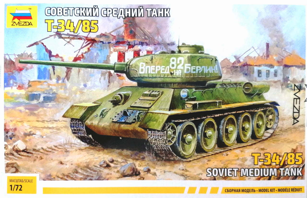 T-34/85 Soviet Medium Tank - ZVEZDA 1/72