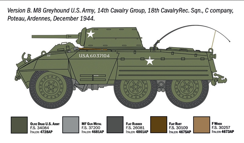M8 Greyhound / M20 Armoured Utility Car - ITALERI 1/72