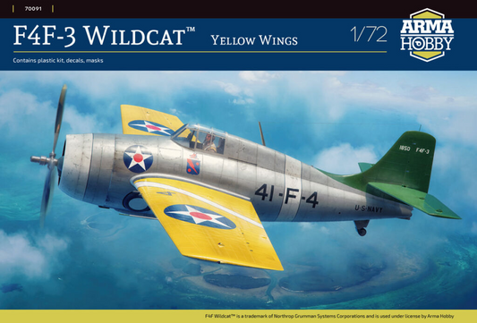 F4F-3 Wildcat - Yellow Wings - ARMA HOBBY 1/72