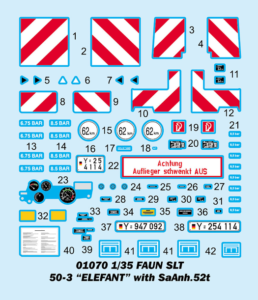 SLT 50-3 ELEFANT with SaAnh.52t semitrailer - TRUMPETER 1/35