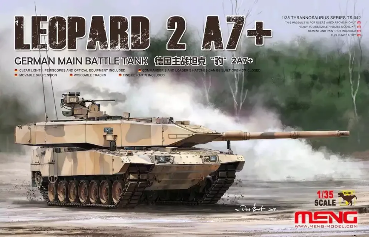Leopard 2 A7+ German Main Battle Tank - MENG 1/35
