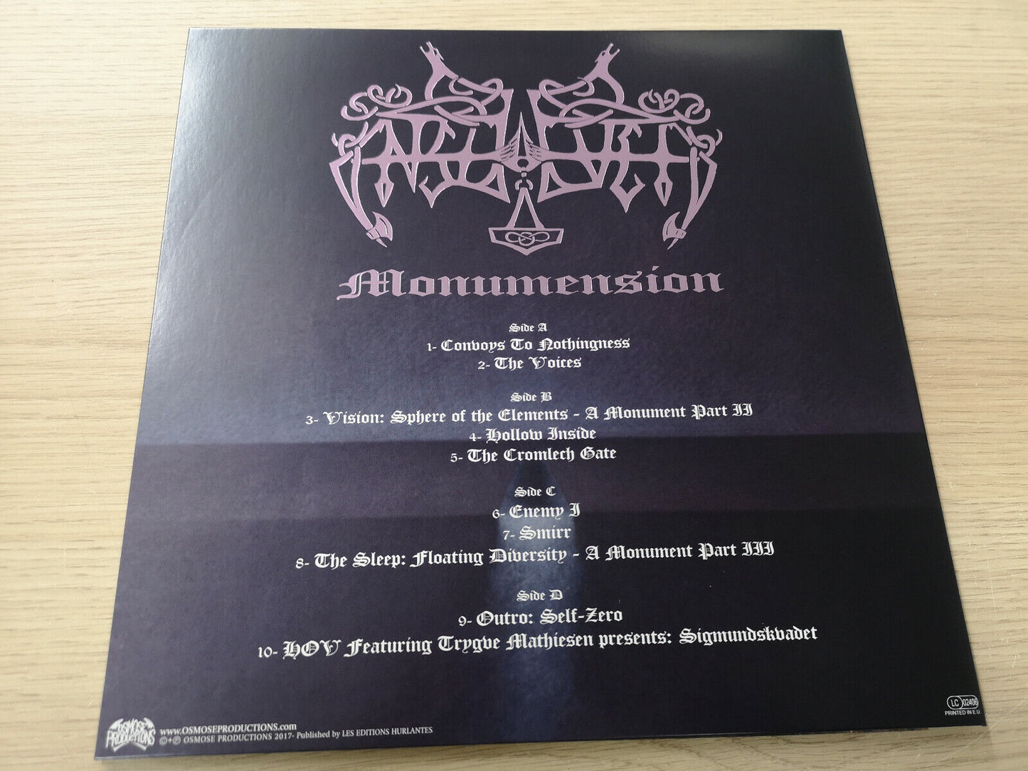 Enslaved "Monumension"  Re Double Black Vinyl NEW