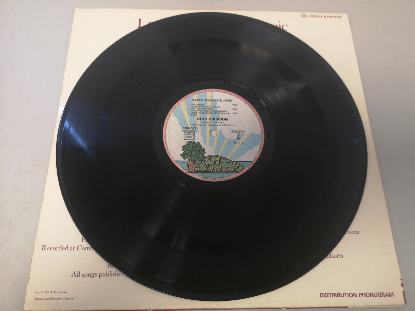 King Crimson "Lark's Tongues in Aspic" Orig France 1973 VG+/VG+