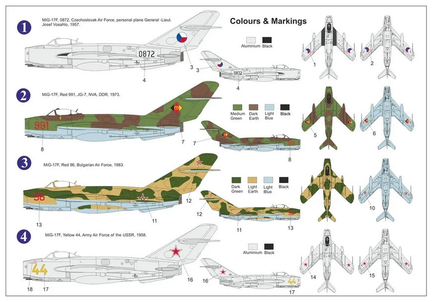 Mikoyan MiG-17F "Warsaw Pact" - AZ MODEL 1/72