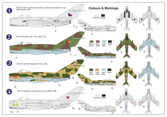 Mikoyan MiG-17F "Warsaw Pact" - AZ MODEL 1/72