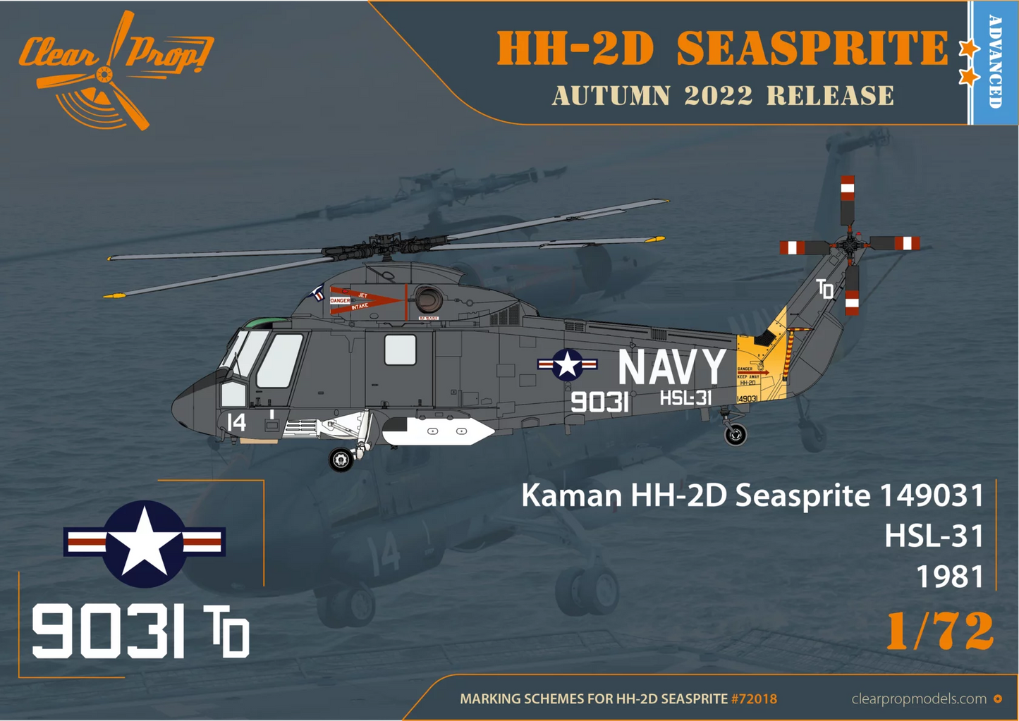 Kaman HH-2D Seasprite - CLEAR PROP 1/72