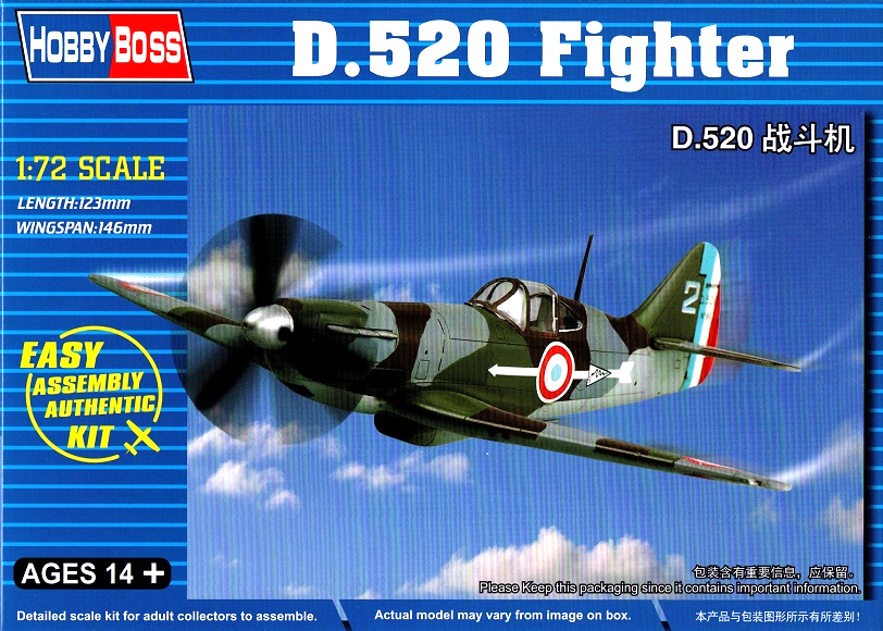 D.520 Fighter - Easy Assembly - HOBBY BOSS 1/72