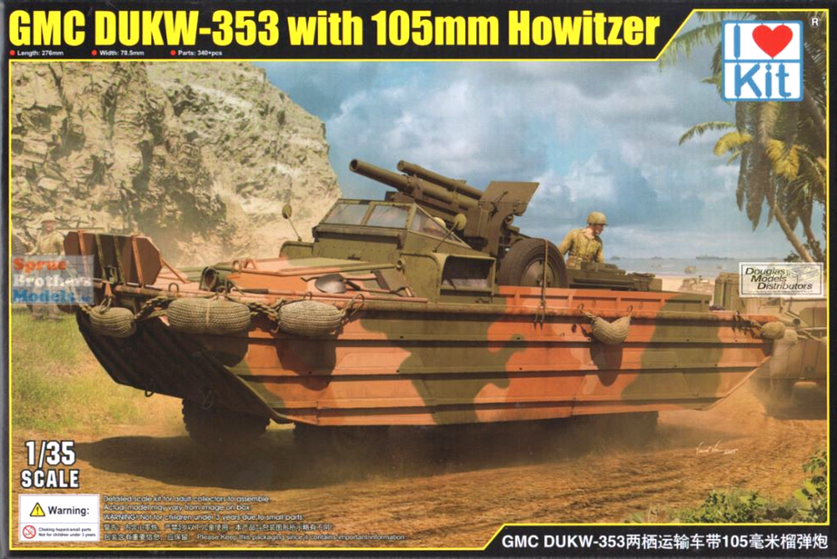 GMC DUKW-353 avec canon Howitzer 105mm - I LOVE KIT / TRUMPETER 1/35