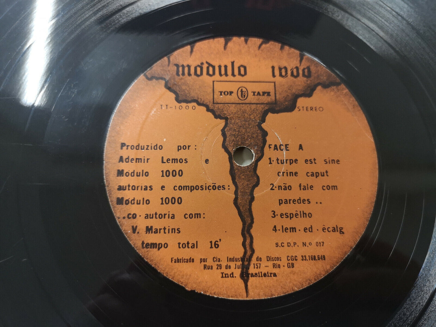 Modulo 1000 "Nao Fale Com Paredes" Orig Brazil 1971 EX/VG++ (Insert)