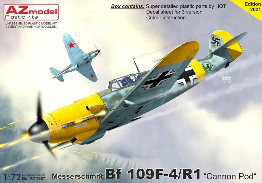 Messerschmitt Bf 109F-4/R1 "Cannon Pod" - AZ MODEL 1/72