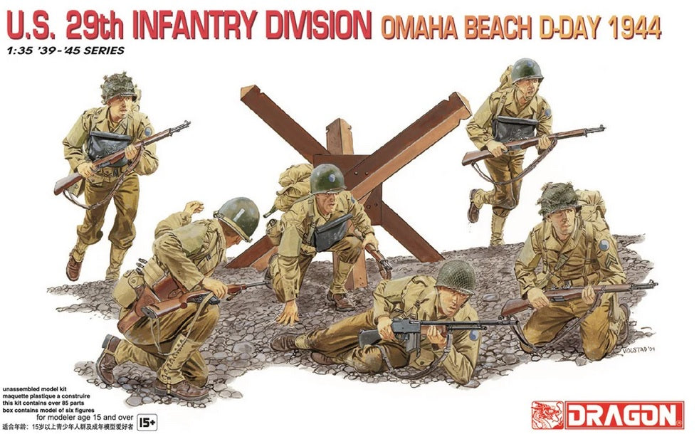 U.S. 29th Infantry Division - Omaha Beach D-Day 1944 - DRAGON / CYBER HOBBY 1/35